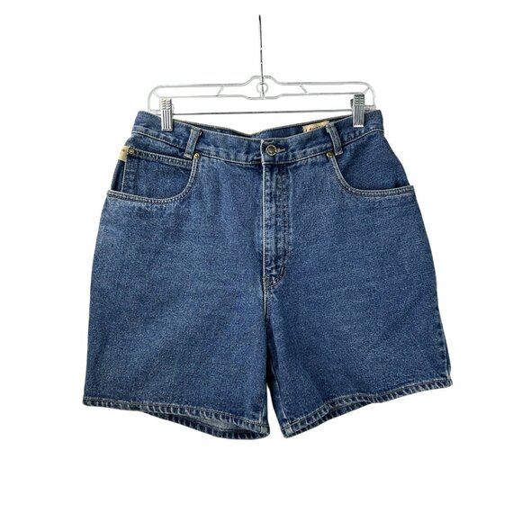 Vintage 80s/90s Lawman Jeans Size 13 High-Waisted Denim Shorts Blue Western - Picture 1 of 11